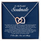 To My Soulmate, Interlocking Heart Necklace