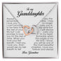 To My Granddaughter, Interlocking Heart Necklace, Gift from Grandma