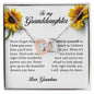 To My Granddaughter, Interlocking Heart Necklace
