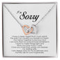 I'm Sorry Gift, Interlocking Heart Necklace