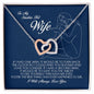 To My Smokin Hot Wife, Interlocking Heart Necklace