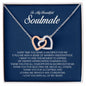 To My Soulmate, Interlocking Heart Necklace