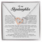 To My Stepdaughter Gift, Interlocking Heart Necklace