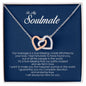To My Soulmate, Interlocking Heart Necklace
