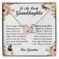 To My Lovely Granddaughter, Interlocking Heart Necklace