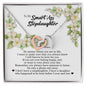 To my Smartass Stepdaughter, Interlocking Heart Necklace