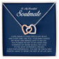 To My Soulmate, Interlocking Heart Necklace