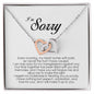 I'm Sorry Gift, Interlocking Heart Necklace