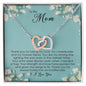 To my Mom, Interlocking Heart Necklace