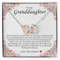 To My Granddaughter, Interlocking Heart Necklace