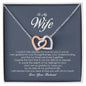 To My Wife, Interlocking Heart Necklace