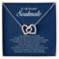 To My Soulmate, Interlocking Heart Necklace