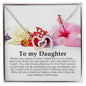 To My Daughter, Interlocking Heart Necklace