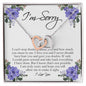 Apology Gift for Her, Interlocking Heart Necklace