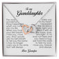 Granddaughter Gift, Interlocking Heart Necklace, Gift from Grandpa
