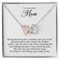 To My Beautiful Mom, Interlocking Heart Necklace