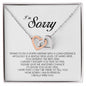 I'm Sorry Gift, Interlocking Heart Necklace