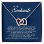 To My Soulmate, Interlocking Heart Necklace