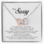 I'm Sorry Gift, Interlocking Heart Necklace