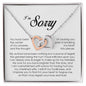 I'm Sorry Gift, Interlocking Heart Necklace