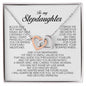To My Stepdaughter Gift, Interlocking Heart Necklace