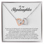 To My Stepdaughter Gift, Interlocking Heart Necklace