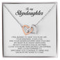 To My Stepdaughter Gift, Interlocking Heart Necklace