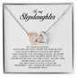 To My Stepdaughter Gift, Interlocking Heart Necklace