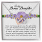 To My Bonus Daughter, Interlocking Heart Necklace
