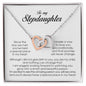 To My Stepdaughter Gift, Interlocking Heart Necklace