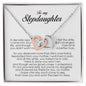 To My Stepdaughter Gift, Interlocking Heart Necklace