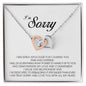 I'm Sorry Gift, Interlocking Heart Necklace