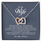 To My Wife, Interlocking Heart Necklace
