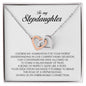 To My Stepdaughter Gift, Interlocking Heart Necklace