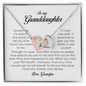 To My Granddaughter, Interlocking Heart Necklace, Gift from Grandpa