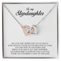 To My Stepdaughter Gift, Interlocking Heart Necklace