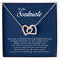To My Soulmate, Interlocking Heart Necklace