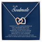 To My Soulmate, Interlocking Heart Necklace