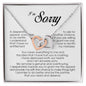I'm Sorry Gift, Interlocking Heart Necklace