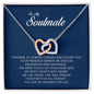 To My Soulmate, Interlocking Heart Necklace