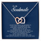 To My Soulmate, Interlocking Heart Necklace