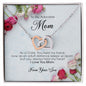 To My Adorable Mom, Interlocking Heart Necklace