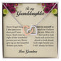 To My Granddaughter, Interlocking Heart Necklace