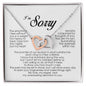 I'm Sorry Gift, Interlocking Heart Necklace
