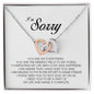 I'm Sorry Gift, Interlocking Heart Necklace