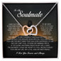 To My Soulmate, Interlocking Heart Necklace