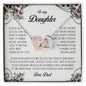 To My Daughter, Interlocking Heart Necklace, Gift from Dad