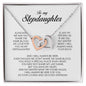 To My Stepdaughter Gift, Interlocking Heart Necklace
