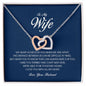 To My Wife, Interlocking Heart Necklace