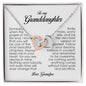 Granddaughter Gift, Interlocking Heart Necklace, Gift from Grandpa